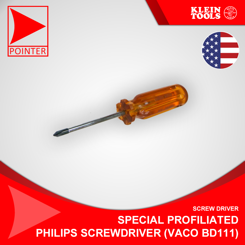SPECIAL PROFILIATED PHILIPS SCREW DRIVER MADE IN USA
