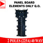 Plug In Breaker Panel Board Elements Only Q.O. 2 Poles 225A 40 ways Square D